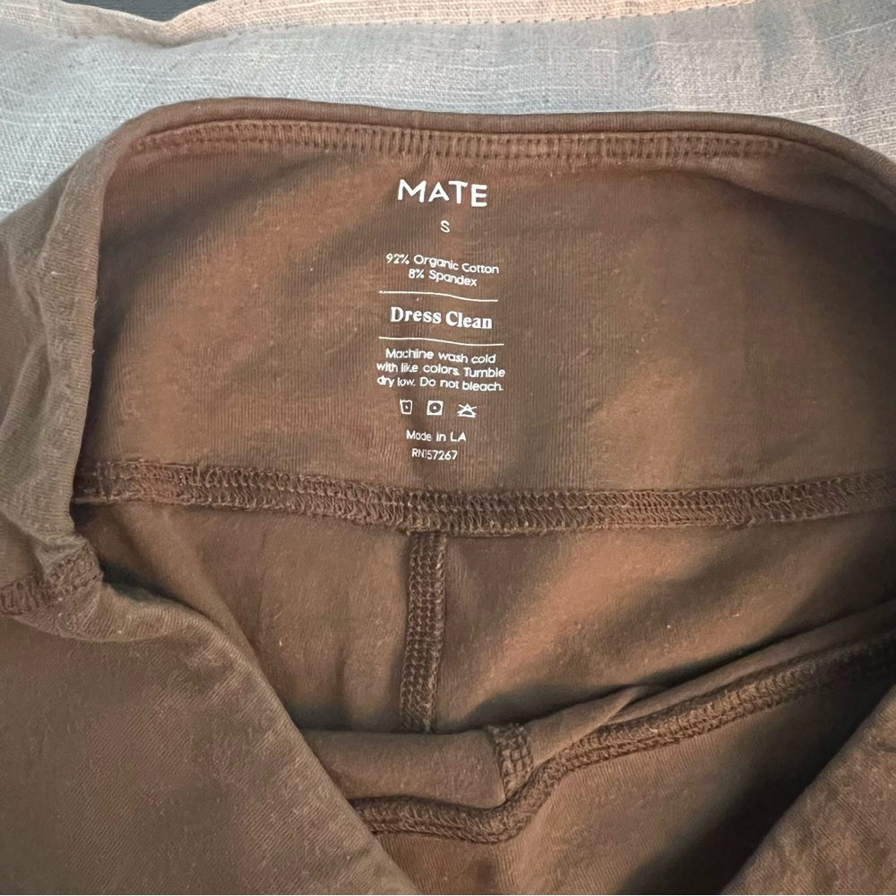 MATE Olive Green Stretch Biker Shorts